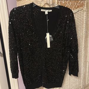Black sequin cardigan